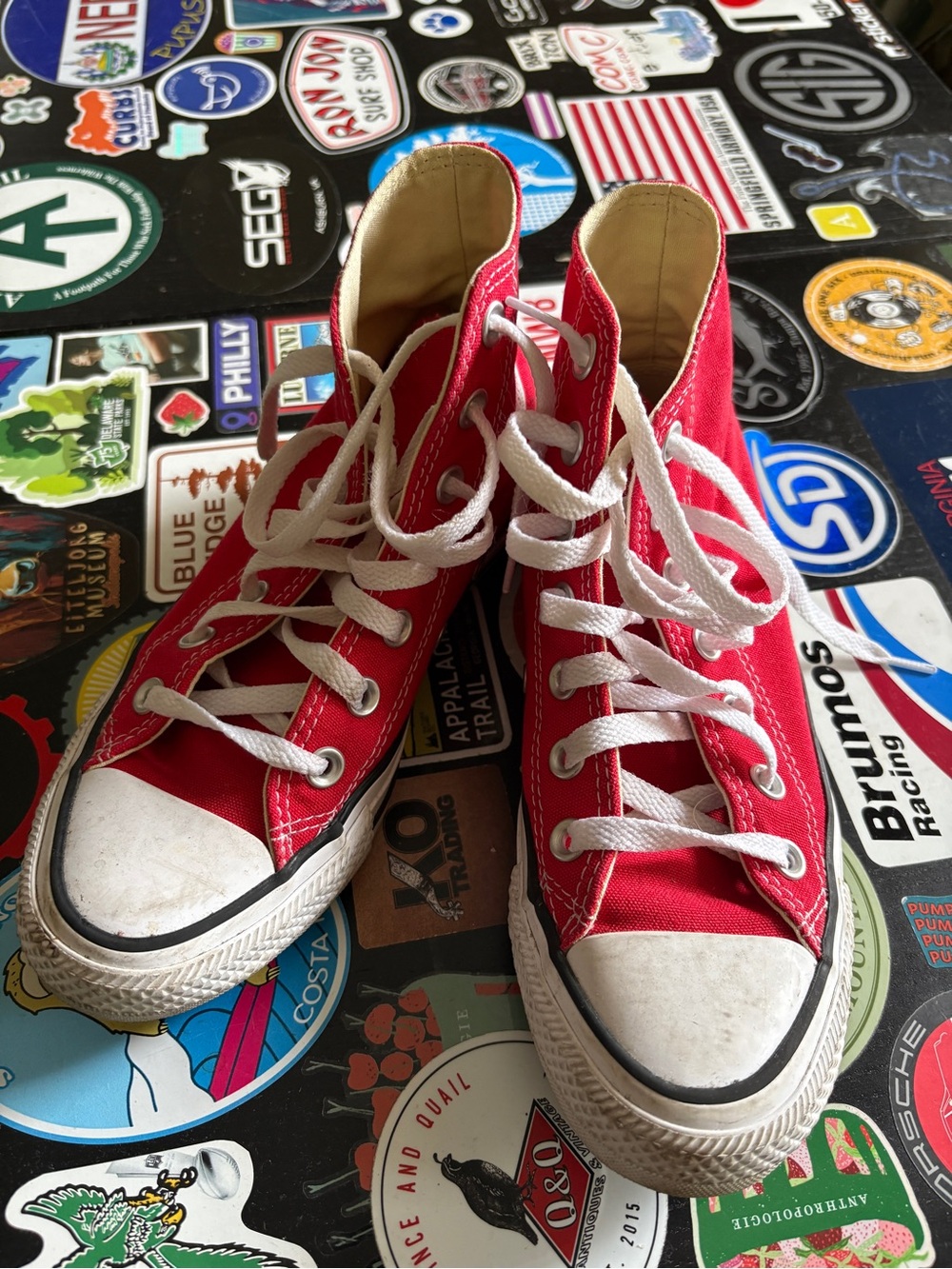 Red High-Top converse Sneakers